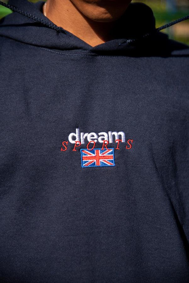 Hoodie in Navy with Dream Sports Logo Embroidery-2