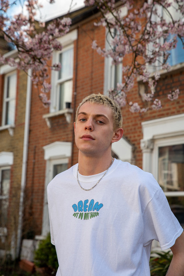 Short Sleeved T-Shirt in White with Worldwide Freedom print-1