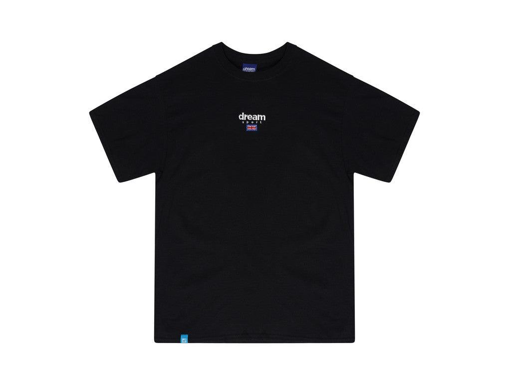 Black T-shirt With Dream Sport Embroidered Logo-2