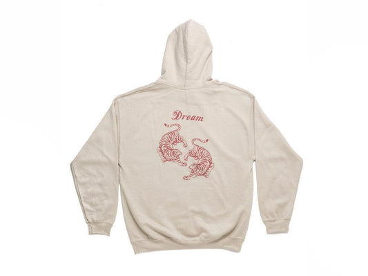 Chinese Tiger Design On Sand Hoodie-0