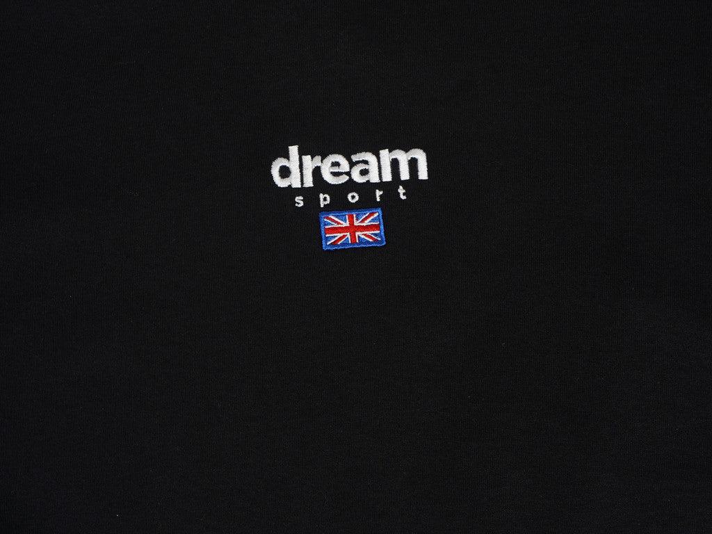 Black T-shirt With Dream Sport Embroidered Logo-4