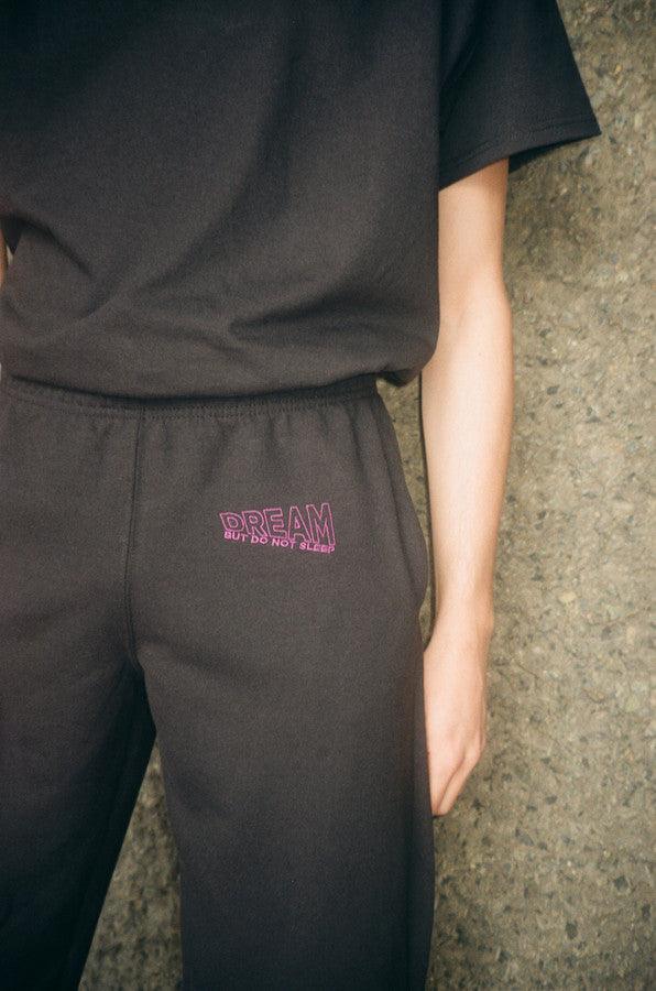 Black Joggers With Violet Dream Embroidery-2