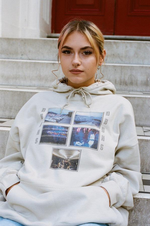 Hoodie in Sand with Croatian Festival Photo Print-1