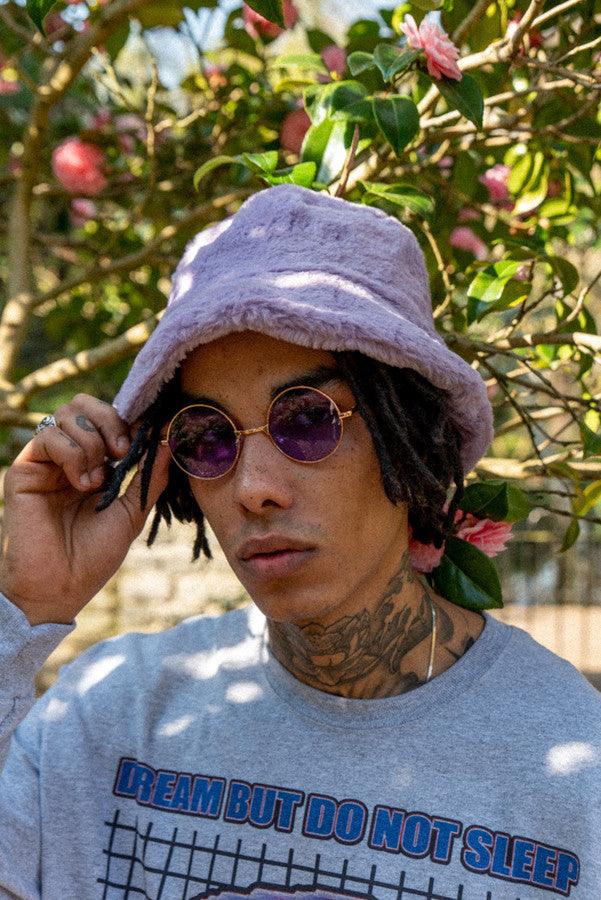 Bucket Hat Soft & Fluffy Purple-2