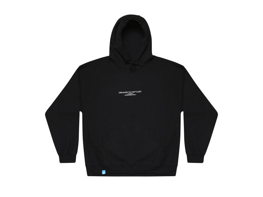 Black Hoodie With Embroidered UK Born Logo-4