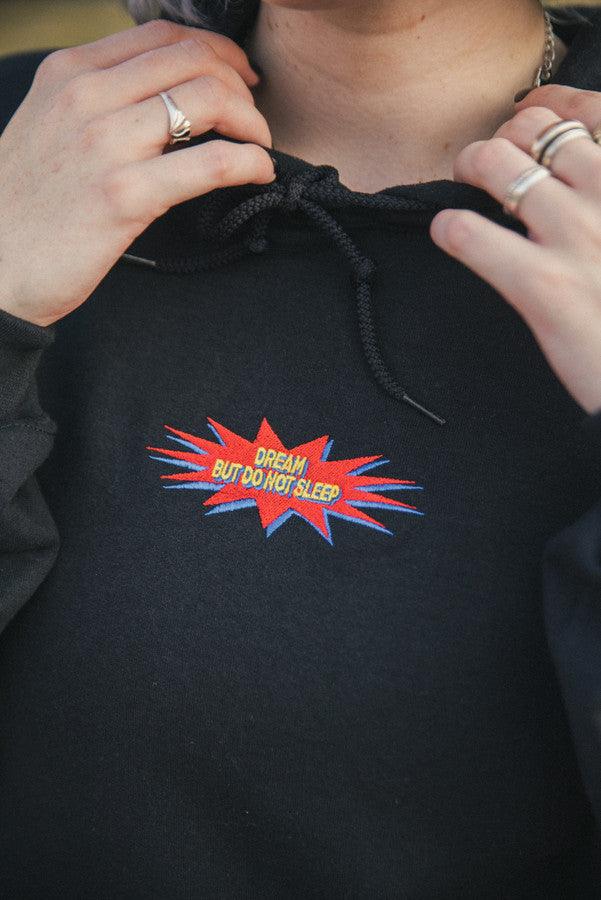 Black Hoodie With POW! Embroidered Logo-2