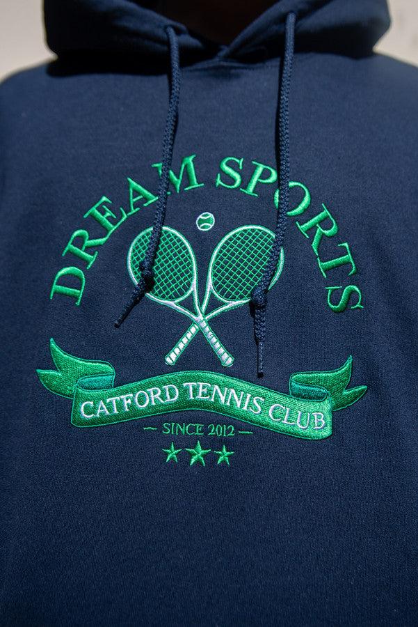 Hoodie in Navy with Catford Tennis Club Embroidery-4