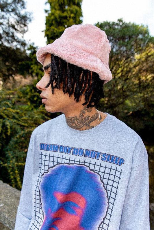 Bucket Hat Soft & Fluffy Pink-0