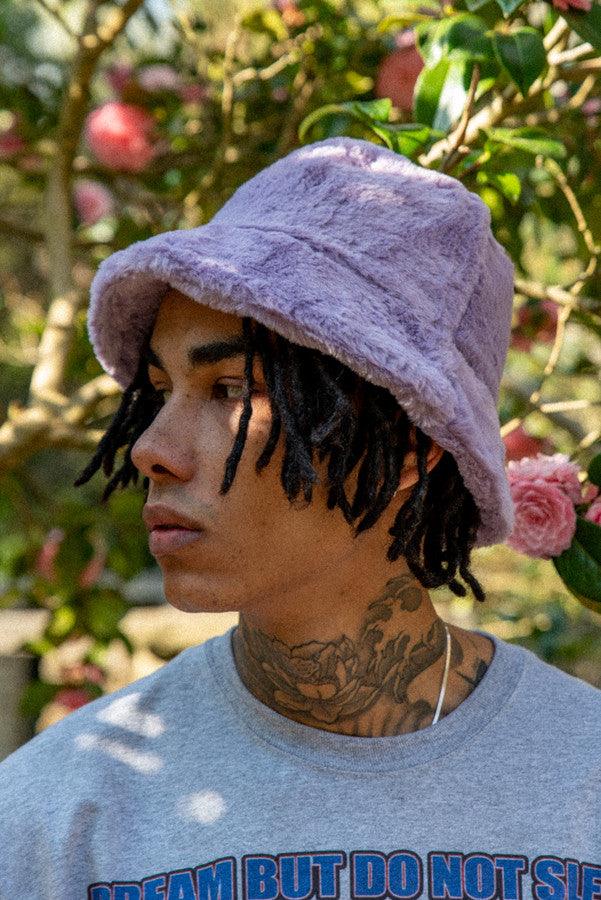 Bucket Hat Soft & Fluffy Purple-1