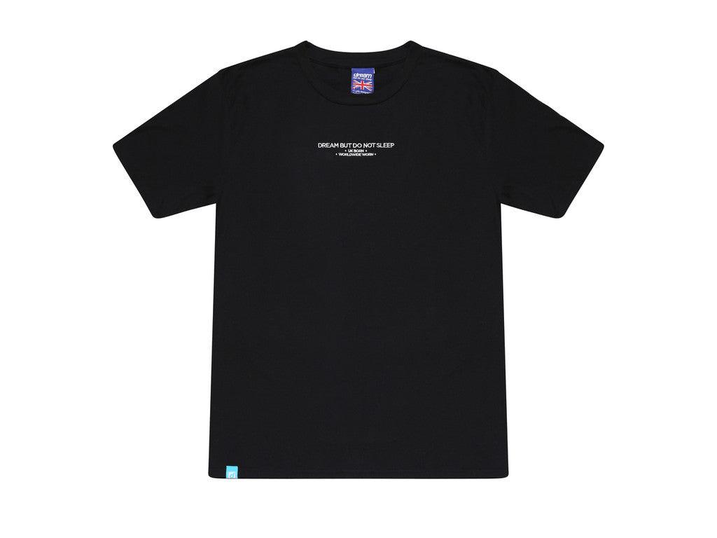 Black Short Sleeved T-shirt with Embroidered UK Born Logo-1