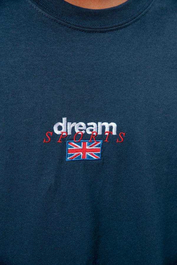 Navy T-shirt With Dream Sports Embroidered Logo-2