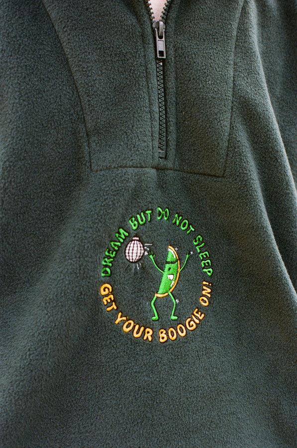 Fleece In Forest Green Disco Dave Fruity Raver Embroidery-4