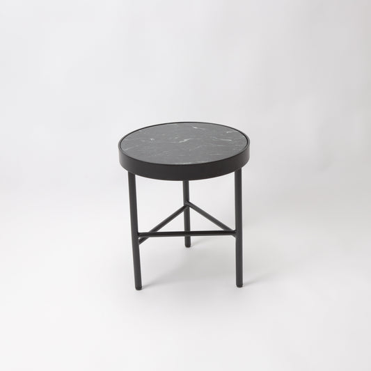 Kali Side Table - Dark Green Marble Top-0