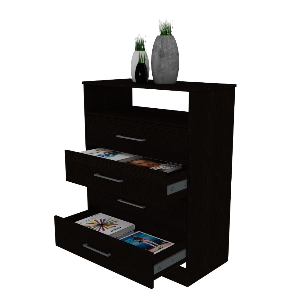 Dresser Atlanta,Four Drawers, Black Wengue Finish-4