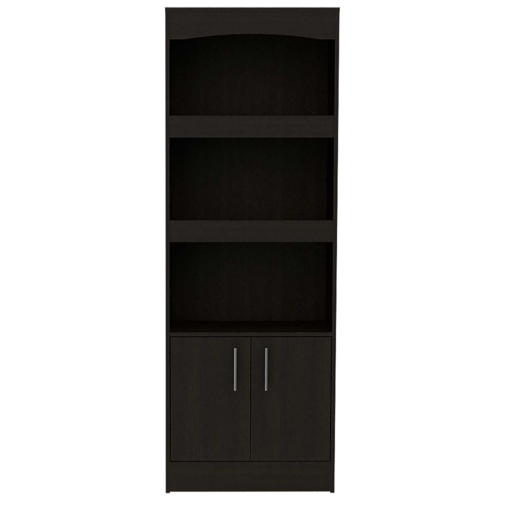 Bookcase Denver, Metal Hardware, Black Wengue Finish-4