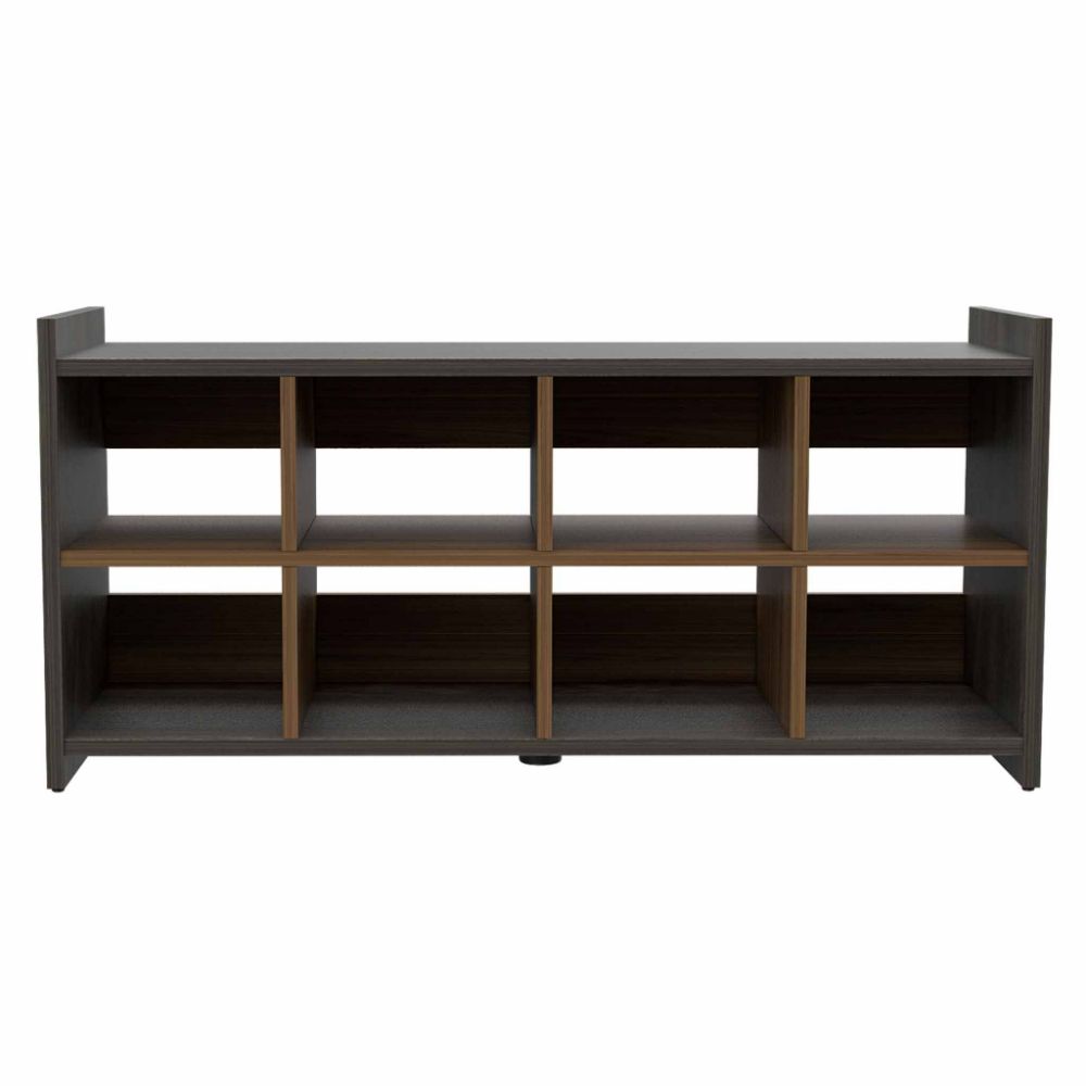 Shoe Rack Augusta, Eight Shoe Capacity, Carbon Espresso / Mahogany Finish-4