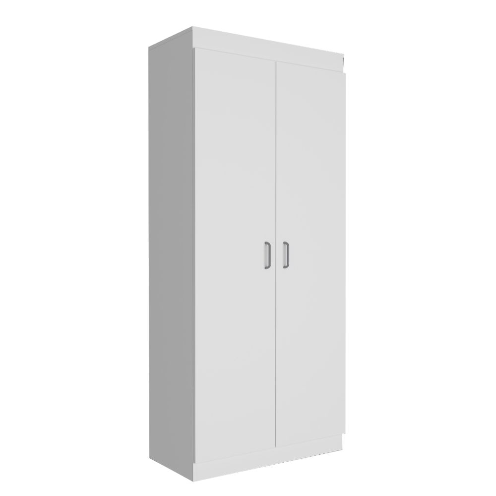 Pantry Cabinet Orlando, Five Shelves, White Finish-4