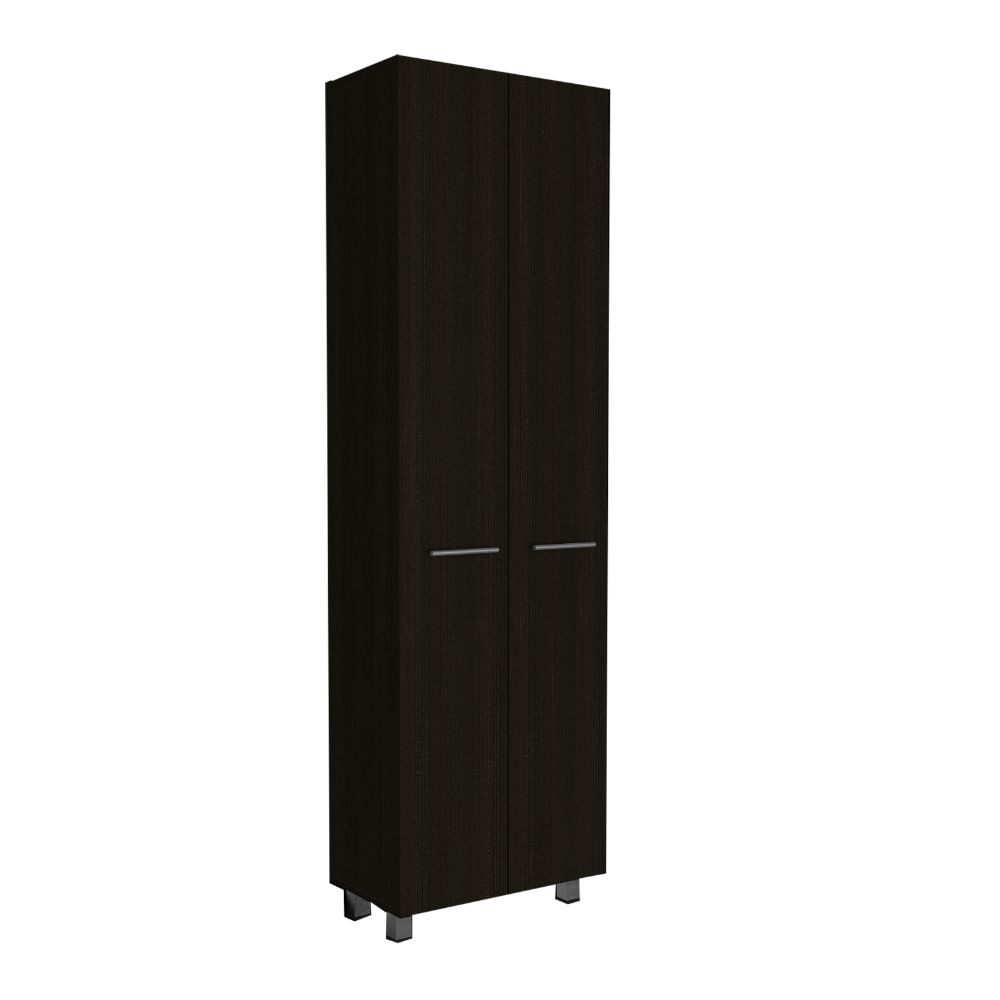 Pantry Cabinet Phoenix, Five Interior Shelves, Black Wengue Finish-3