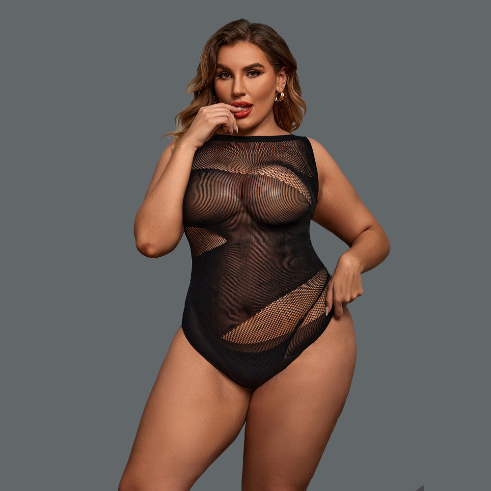 Midnight Mesh Plus Size Bodystocking View