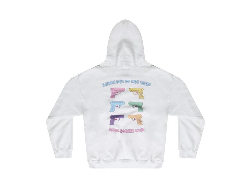 White Hoodie With Super Soaker Print-2