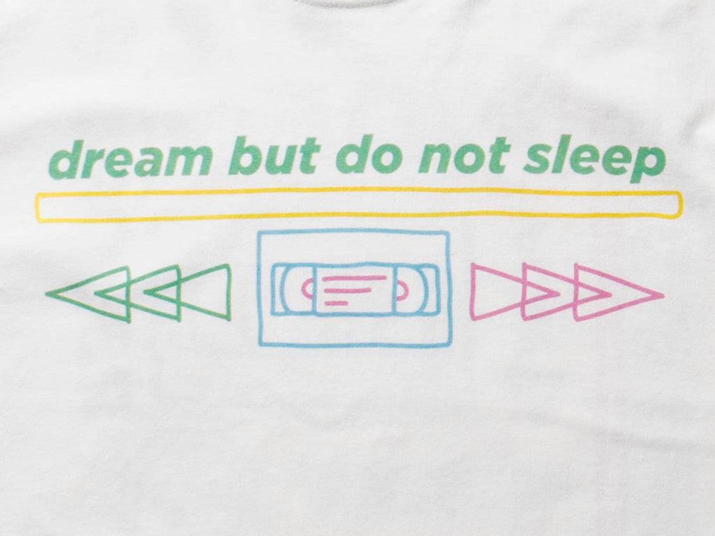 White Long Sleeved T-shirt With 80's VHS Design-4