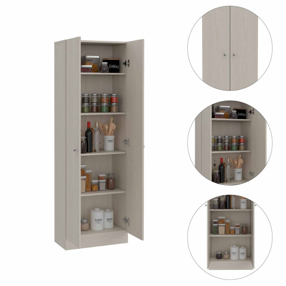 Storage Cabinet Pipestone, Double Door, Pearl Finish-2